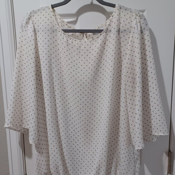 New York and Company Polka Dot Blouse - Picture 1 of 5